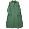 BLUEBIRD BOULEVARD Green Linen 100% Long Shirt Dress dress M greenUsed