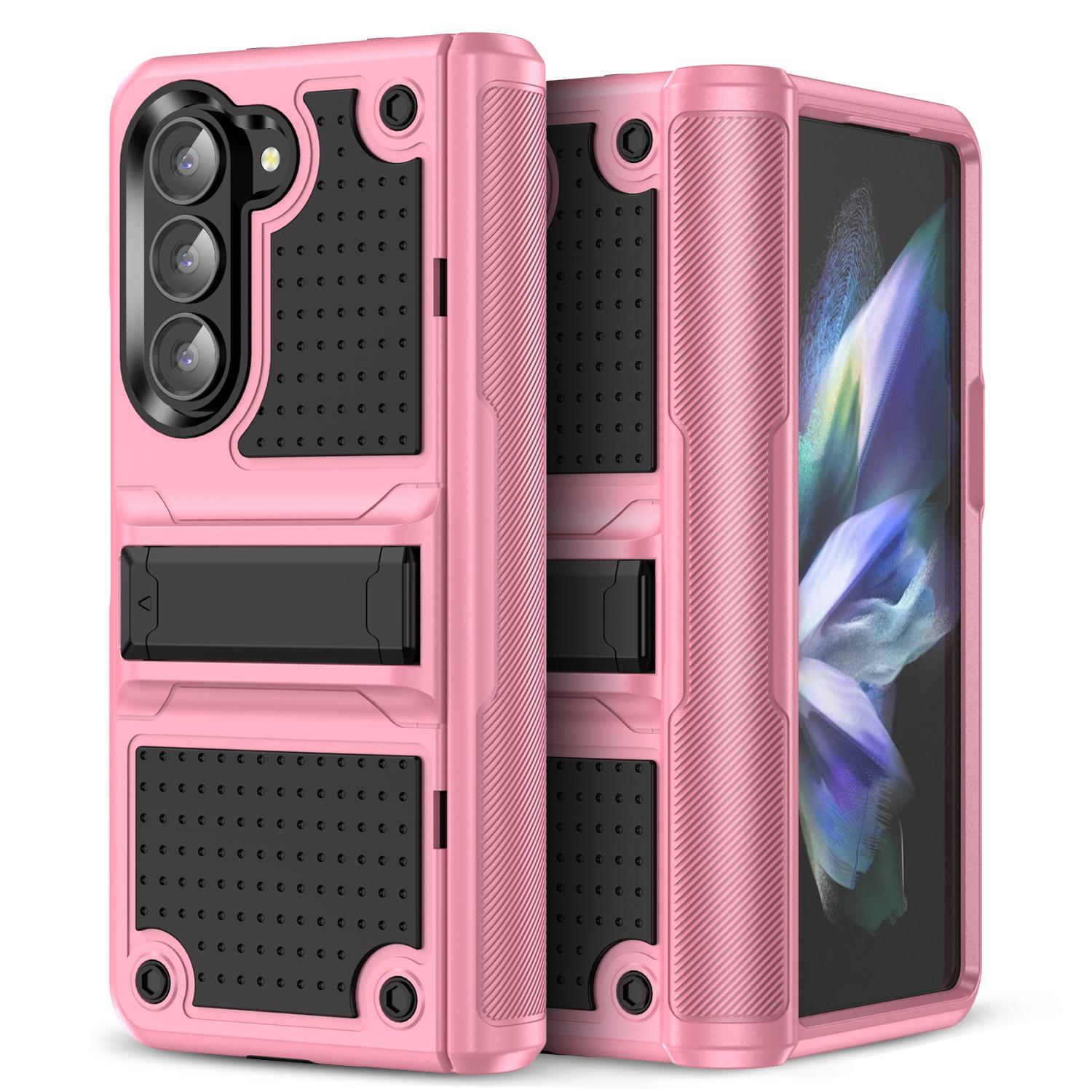 

Для Samsung Z Fold 5 Portable Matte Kickstand Coque Case для Samsung Galaxy Z Fold 5 Fold5 5G Zfold5 протиударний чохол Samsung z fold 5 рожевий/чорний
