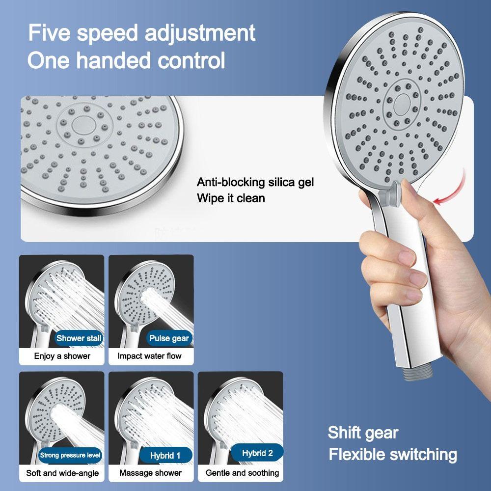 Handheld Water Saving Sprayer 5 Modes Shower Sprayer Portable Shower Head  Bathroom Accessories
