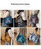 Women's Large Capacity Embroidered Drawstring Tote Bag with Custom Text or Logo