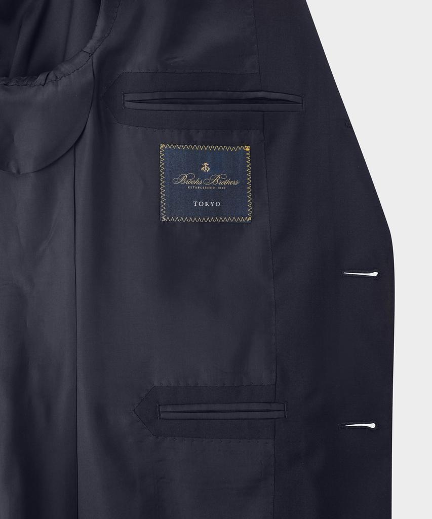 Brooks Brothers Classic Fit Single 3-Button Silver Hardware Blazer (Navy) (Bbjbmnz503)
