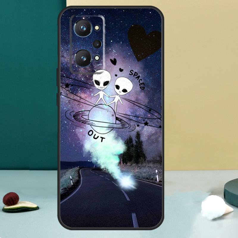 Aesthetic Alien For Realme GT 6T 5 6 GT 7 Pro C67 C75 C61 C55 C53 C51 C21Y C25S 10 11 12 13 14 Pro Plus Case