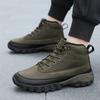 TUINANLE Men's High Top Casual Hiking Shoes - Autumn/Winter Wear-Resistant Trendy Sports Footwear Plush Boots