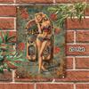 Retro Jukebox Girl Tin Sign D Flat Wall Art Decor Vintage Metal Poster for Living Room Bar Kitchen Christmas Gift