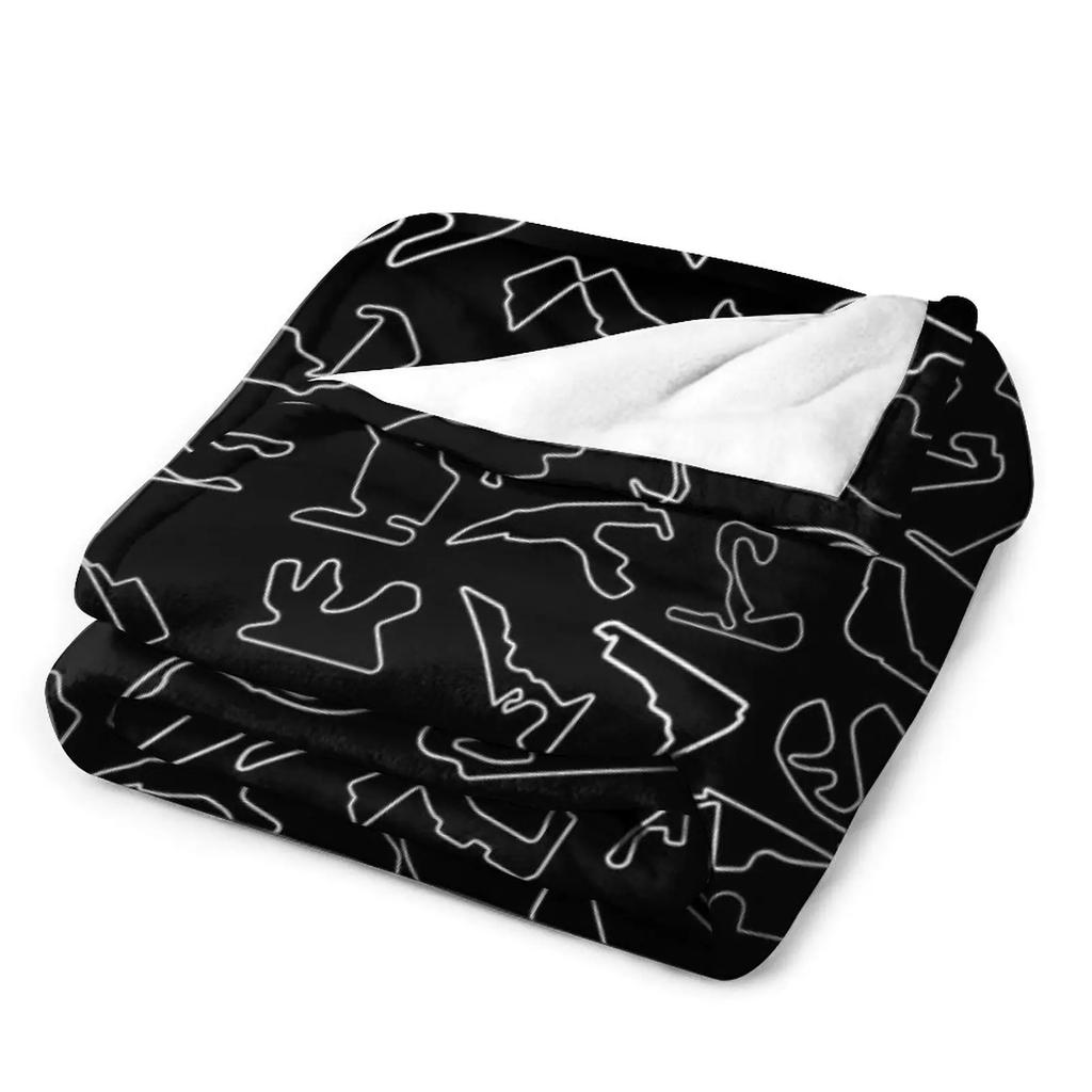 F1 Circuits Throw Blanket Fashion Sofa Blankets Soft Plush Plaid Decorative Bed Blankets