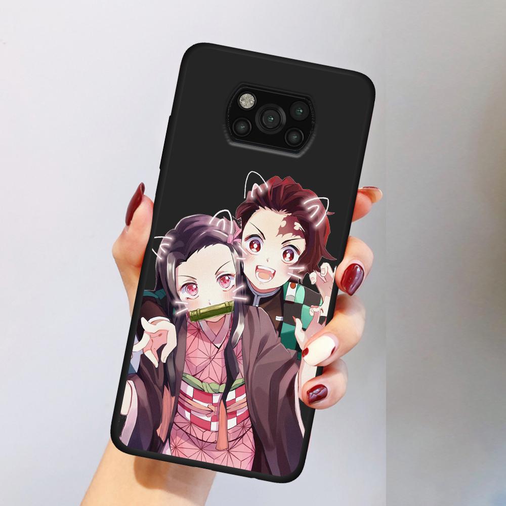 Anime Kreslený Pouzdro na Telefon Demon Blade pro Xiaomi Poco X3 NFC M3 X4 Pocophone F1 M4 Pro F3 GT Měkké Silikonové Černé Kryt Shell