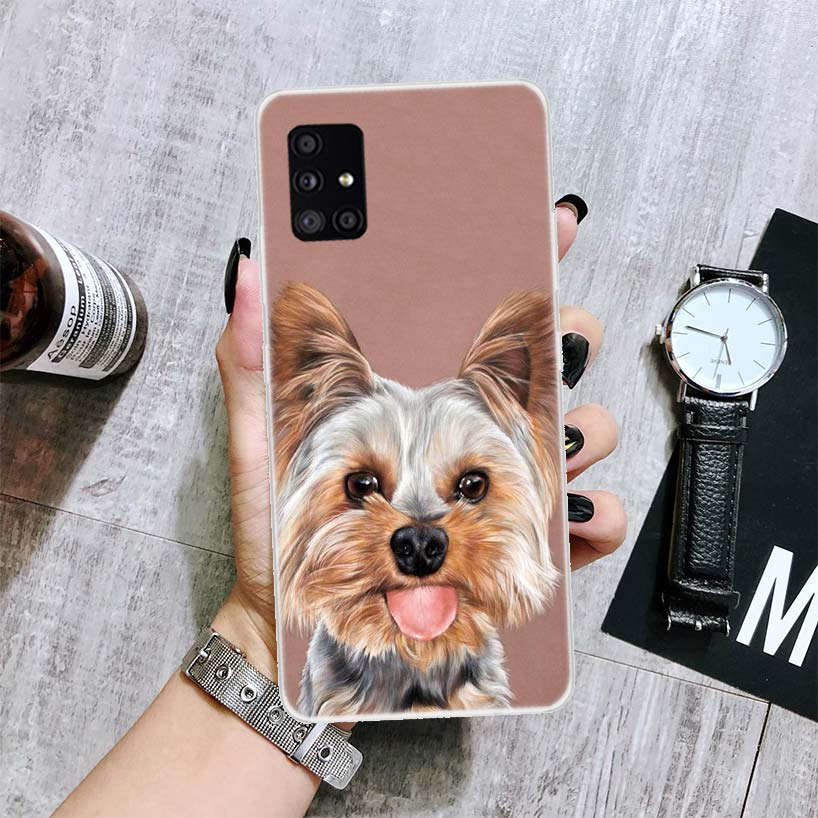 Yorkshire Terrier Dog Puppy Phone Case For Samsung Galaxy A52 A32 A22 A12 A02S A50S A30S A51 A31 AA71 Note 20 Ultra 10 S10 Plus