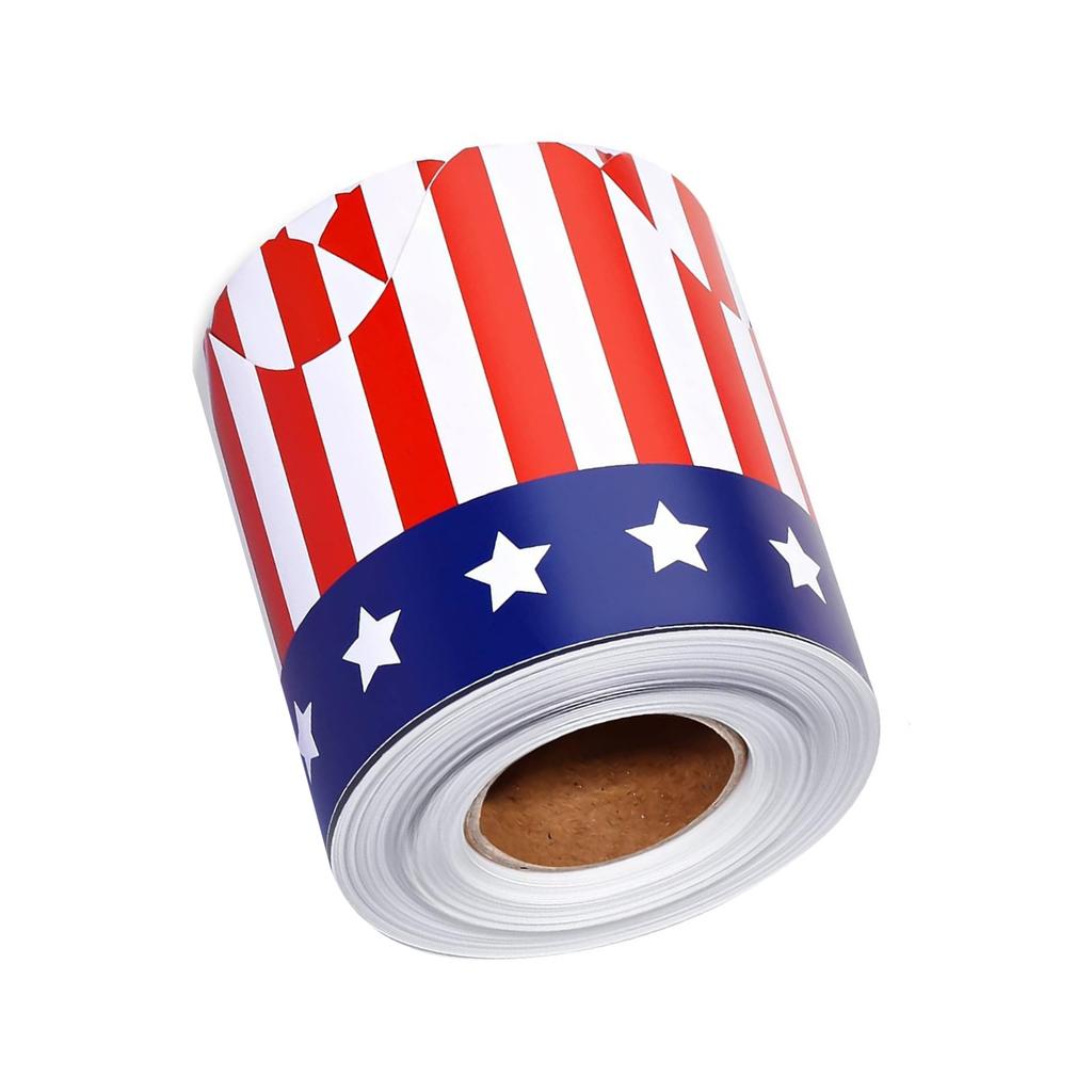 4th of July Bulletin Board Border Independence Day Bulletin Border Trim Bulletin Board Sticker for Classroom Decoration