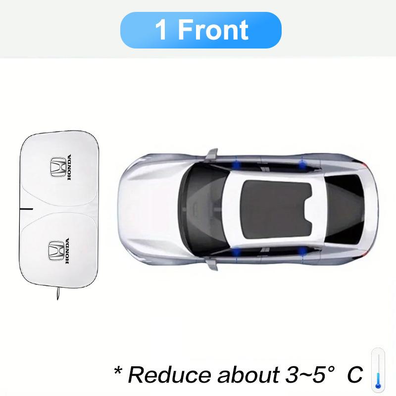 Car SunShade Windscreen Front Window Visor Sun Protect Plaid For Honda Civic Fit Jazz Accord Pilot CRV Odyssey Passport City HRV