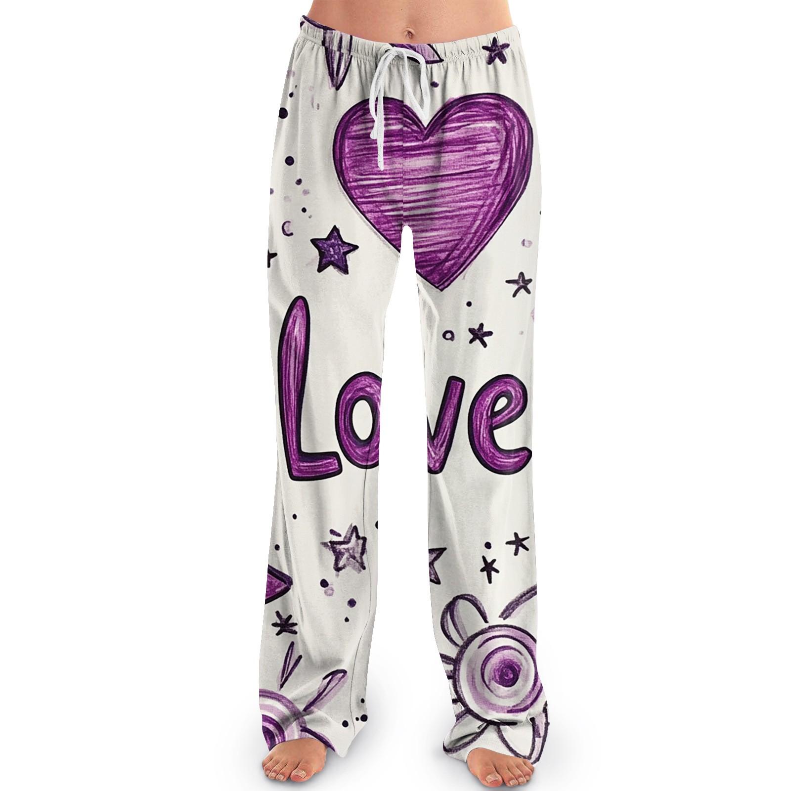 

Женские пижамные штаны, одежда для сна, повседневные брюки с эластичной резинкой на талии, удобные прямые свободные брюки для йоги S белый