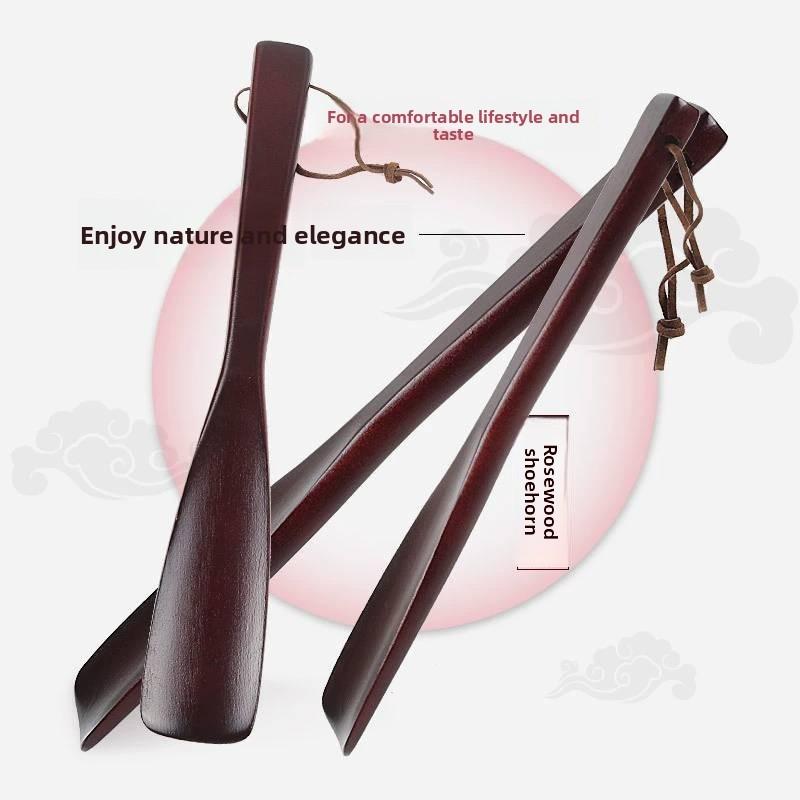 Classic Wooden Shoe Puller With Extended Handle For Easy Shoe Wear