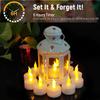 12Pack Flickering Led Tea Lights with Auto Timer 6 Hours On 18 Off In 24 Hour Cycle Flameless Led Tea Lights Candles Home Decor