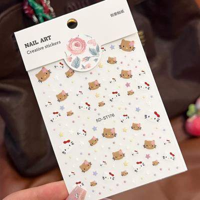 Sweet Cute Japanese Ins Wind Cat Stickers Hot Selling Ornaments Stickers Nail Stickers