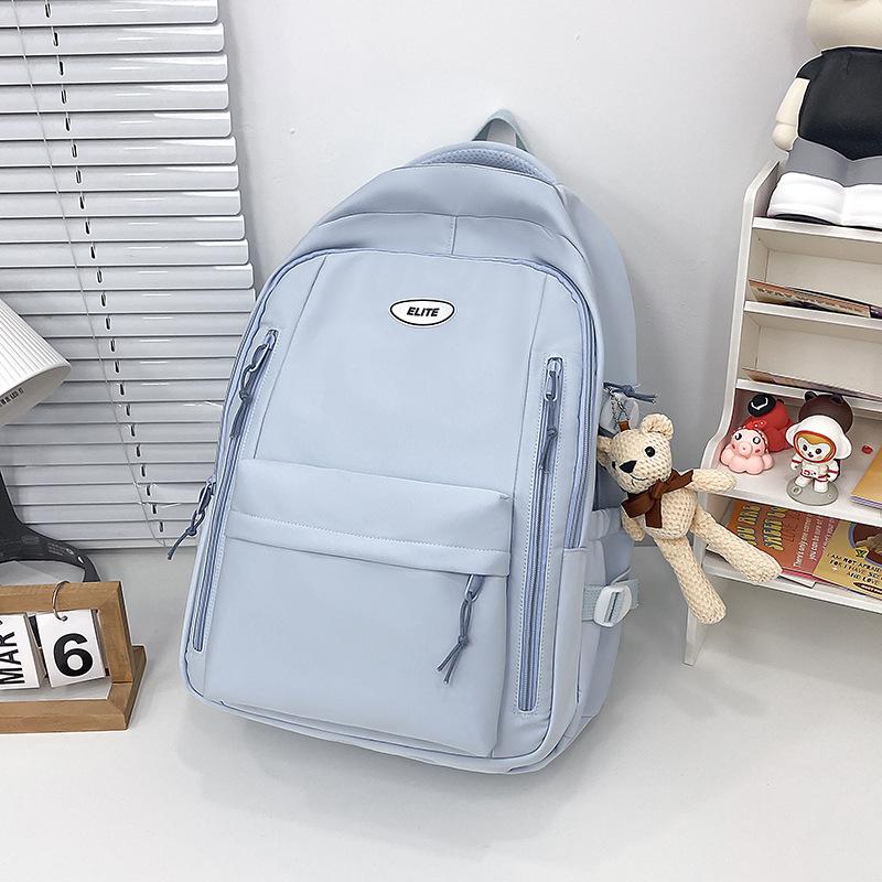 Schoolbag wholesale simple trend waterproof large capacity backpack female shoulder casual lulu bag student schoolbag junior high school students new