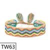 Customizable Handmade Bohemian Tassel Bracelet with Embroidered Logo - European & American Ethnic Friendship Style