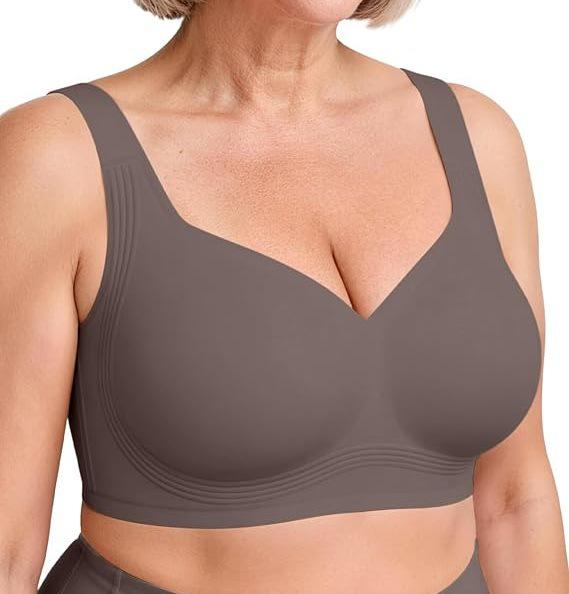 Soft Support Seamless Plus Size Jelly Bra - Comfortable, No Underwire, Big Bust Gathering