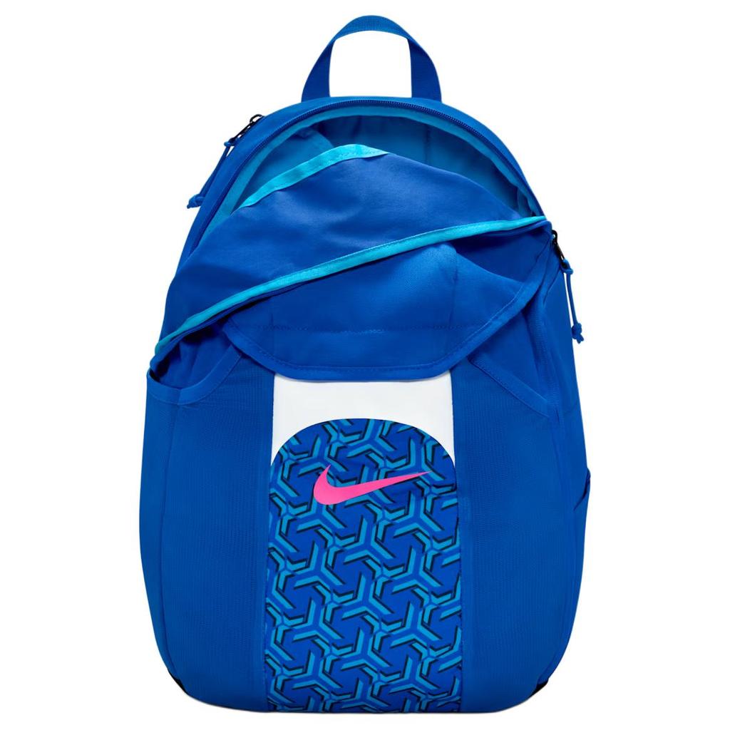 Nike Academy 30L Sports Pattern Printed Polyester Nylon Backpack Unisex Backpack Racing-Blue Light-Blue Pink DV0761-458