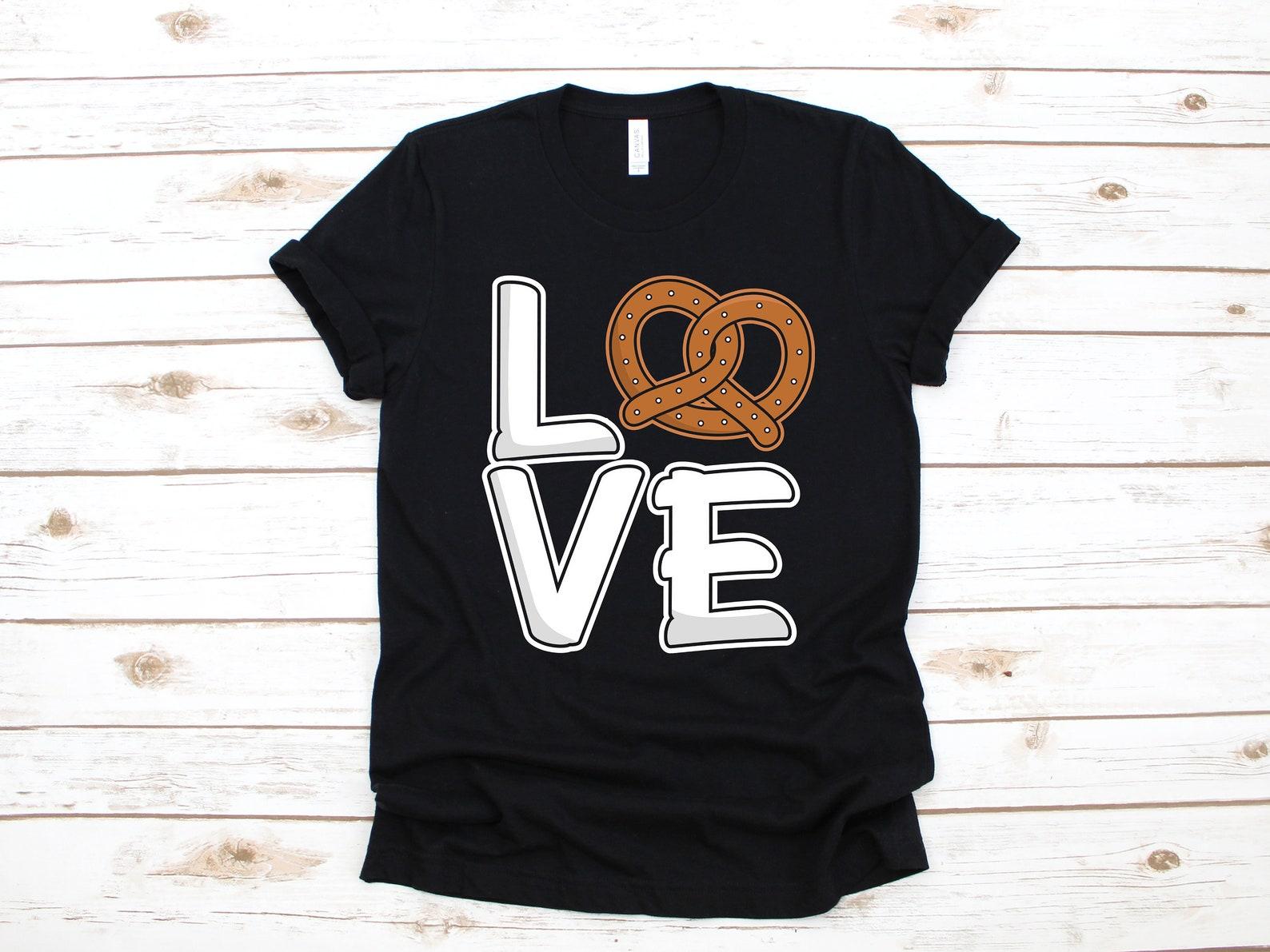 Love Pretzels T-Shirt, Funny Pretzel Tee, Toddler Tee, Tank Top, T-shirt, T-shirt,T-shirt, Kids Tee Apparel Gift 4XL
