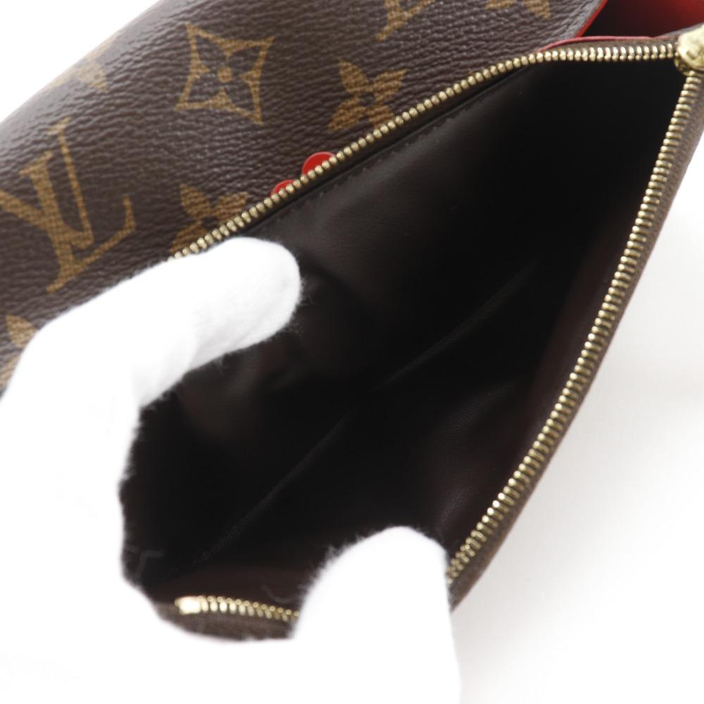 LOUIS VUITTON Portefeiulle Emily Purse M62941 Brown Monogram canvas flour Women Used