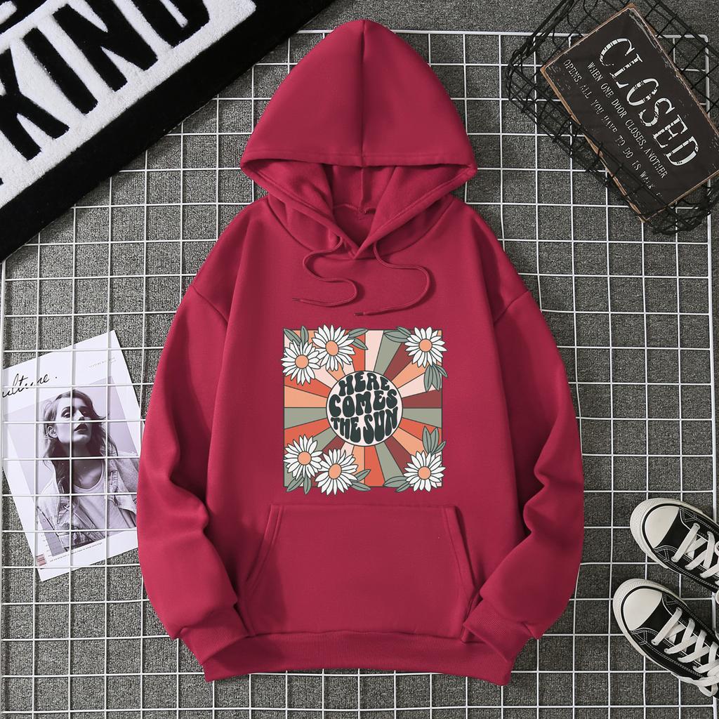 American hooded sweater women's autumn and winter Korean version fashion oversize loose coat women's clothing