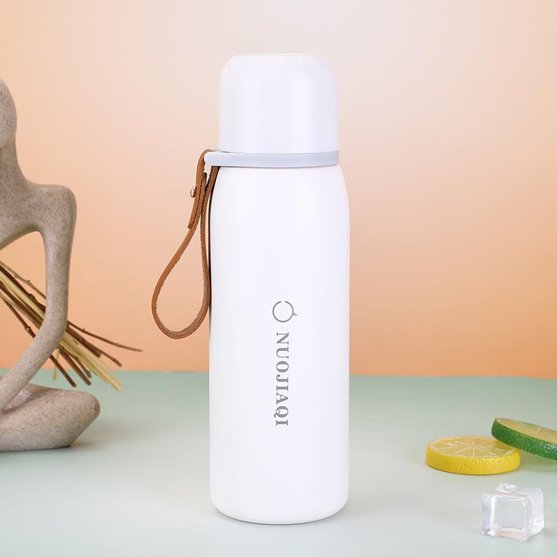 New Fashion Bullet Thermos Cup Stainless Steel Sports Kettle with Rope Portable Vacuum Accompanying Cup