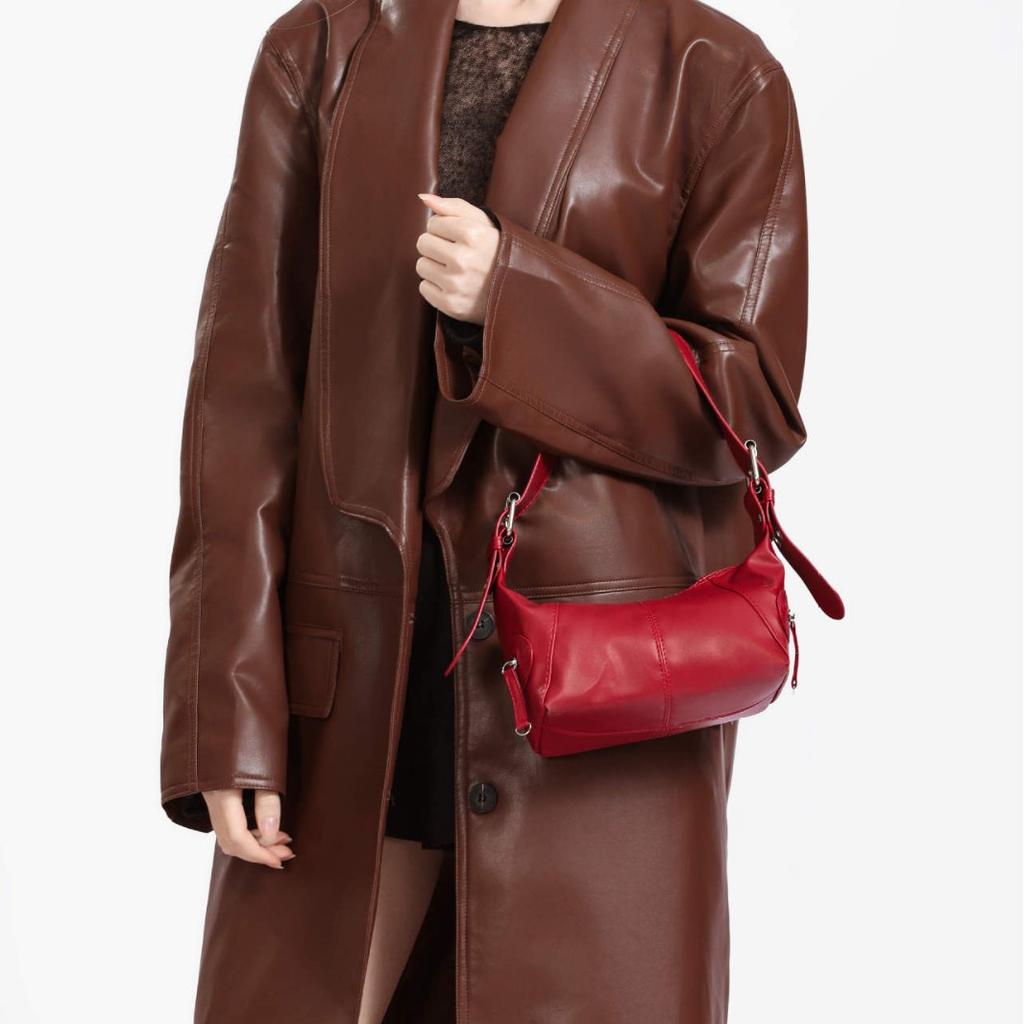 Modische Leder Reißverschluss Einzel-Schulter Hand-Held Unterarmtasche