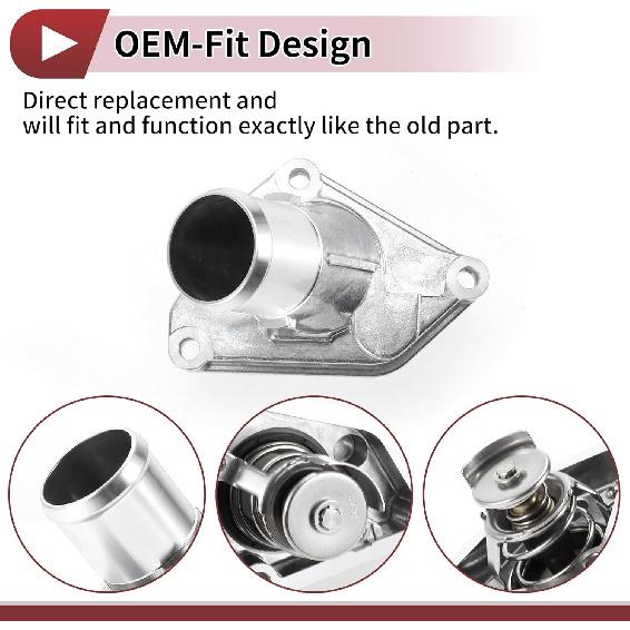 Car Thermostat for Infiniti g for FX for EX EX35 FX37 Q50 G37 Q70 I30 Engine Coolant Thermostat Housing Assembly No.2120031U03 Aluminum Alloy