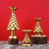 Resin Christmas Tree Candlestick Vintage Candle Stand Ornament Candle Holder  Desktop Decoration
