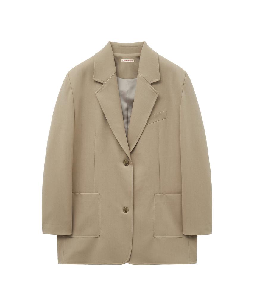Vanone Atelier O3756 Oversized Blazer_Beige