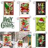 Steag de Grădină de Crăciun Grinch Decor Festiv pentru Curte In Imprimat Față-Verso In