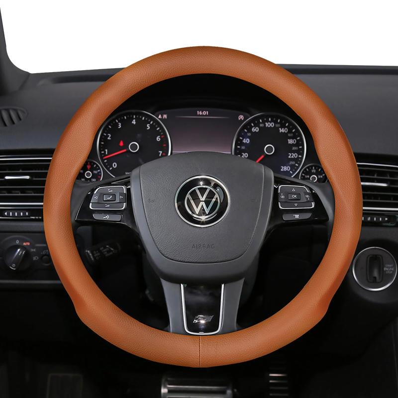 Für Volkswagen Runde D-förmige Lenkradabdeckung VW Polo Golf 4 5 6 7 Up Gol Passat B8 B7 CC Touran Tiguan T-Roc Touareg ID3