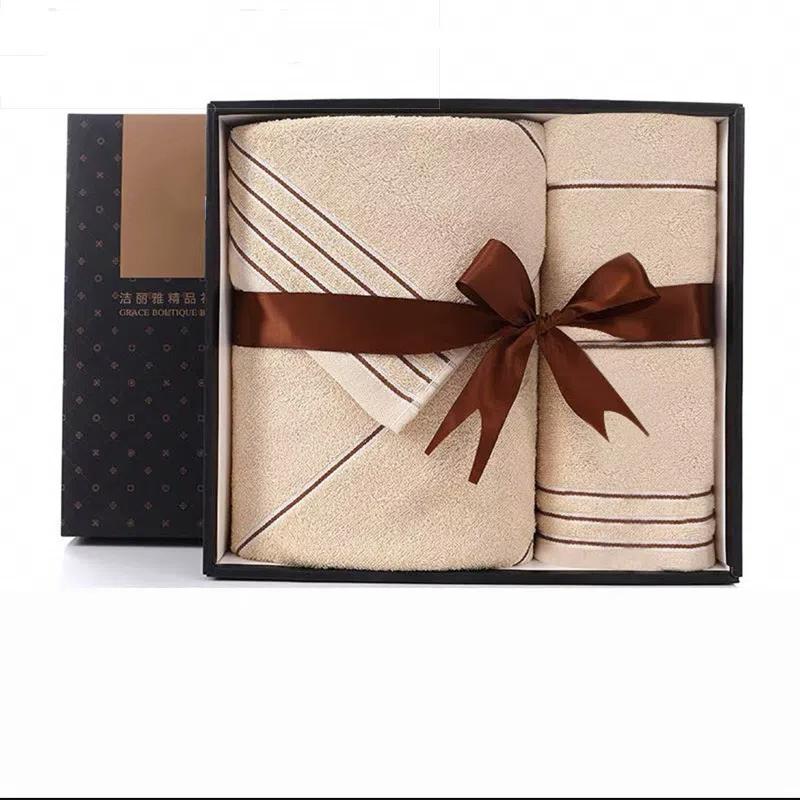 1 Towel, 1 Bath Towel Gift Box, Pure Cotton Enlarged and Thickened Towel Two-piece Set Gift Box