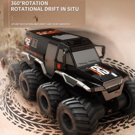 Amphibious 2.4GHz Remote Control Truck 8 Wheels Waterproof All Terrain RC Stunt Car
