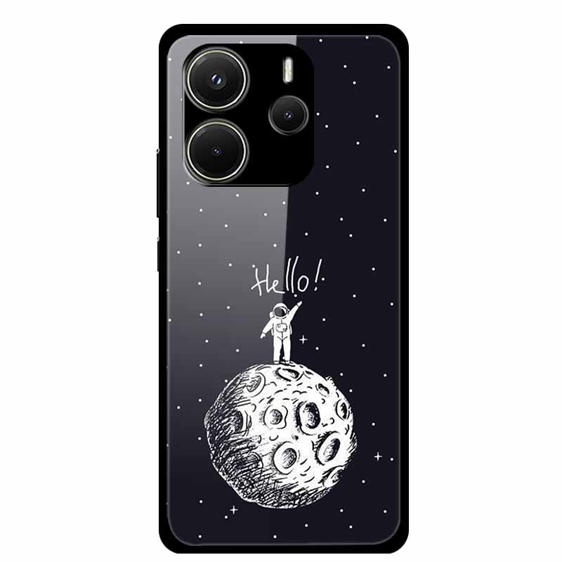 Case For Redmi Note 14 4G Case Note14 Coque Tempered Glass Hard Back Cover For Xiaomi Redmi Note 14 5G Phone Case Soft Bumper