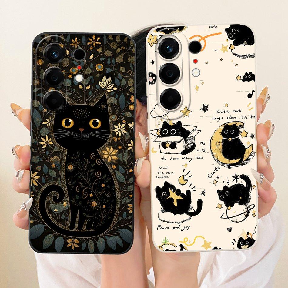 Für Tecno Camon 50 Pro 4G CN5c Niedliche Katze Blume Cartoon Handyhülle Für Tecno Camon 50Pro 4G Weiche Silikonhüllen Stoßfänger