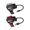 Fast USB3.0 Card Reader Adapters for TF MS CF Storage Media Plugs Play Function Travel Size