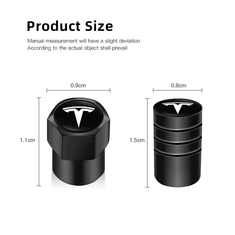 Adesivo per Auto 2025 Caldo 4 Pezzi Lega Tappo Valvola Auto Valvole Ruota Copripolvere Accessori Pneumatici Per Tesla Model 3 S X Model Y Cybertruck