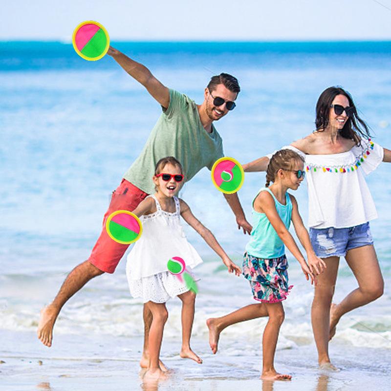 Gioco Interattivo Lancio Giocattolo per Famiglia all'Aperto Gioco di Lancio e Presa con Palla Set per Bambini Sport all'Aperto Racchetta con Bersaglio Appiccicoso Palla Appiccicosa Racket a Ventosa