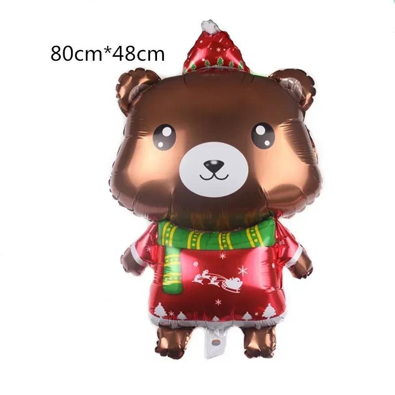 Große Weihnachtsballons Weihnachtsmann Schneemann Elch Strumpf Folienballon Weihnachtsdekorationen für Zuhause Navidad Neu