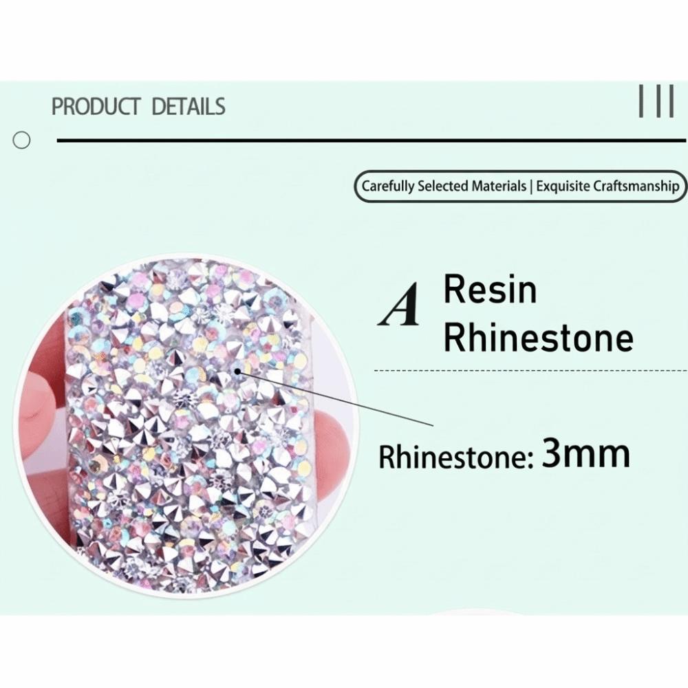 Crystal Sticker Colorful Resin Rhinestone Self Adhesive Shiny Rhinestone Strip Flexible DIY Apparel Accessory Garment Decor