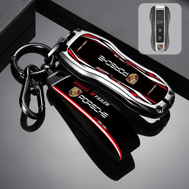 Coque de protection pour clé de voiture en alliage de zinc pour Porsche Panamera Spyder Carrera Macan Boxster Cayman Cayenne 911 718 981 991 Accessoires