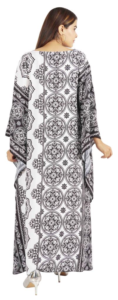 Moomaya Kimono Maxikleid Bedruckter langer Kaftan für Damen Cover-Up Kaftan Beach Resort