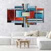 Five Piece Picture Canvas Print Abstraction Colour