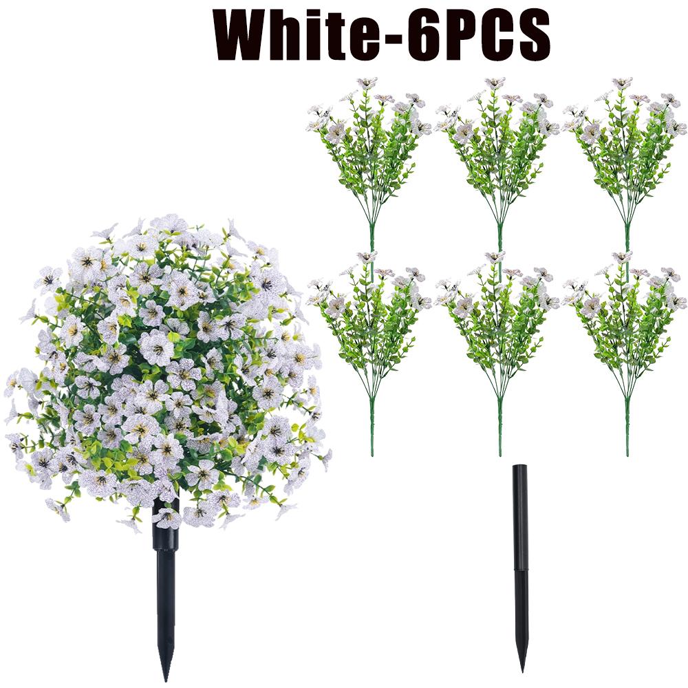 Fake Flowers Outdoor UV Resistant Faux Plants For Outside Yard Wedding Indoor Home Kitchen Farmhouse Decor Artificial Plants