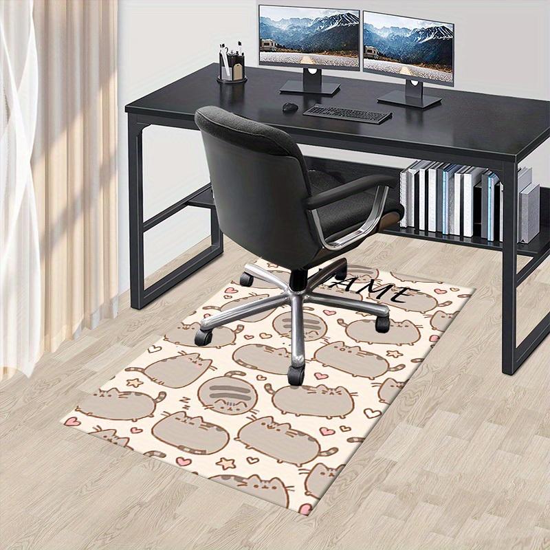 Cute, Fluffy, Cat Office Carpet Soft Polyester Entrance Carpet Washable Non Slip Machine Washable In