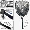 Collapsible Handle Fishing Net Fish Landing Net Saltwater Fishing Equipment Silicone Mesh for Safe Fish Catching