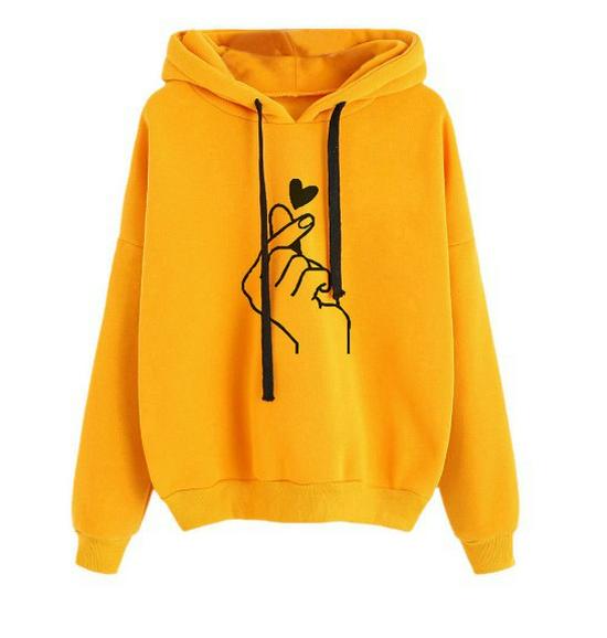 2019 Popular Women's Loose Casual Printed Hooded Sweatshirt