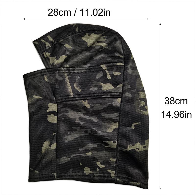 Camouflage Fleece-Lined Winter Balaclava for Cold Weather Cycling
