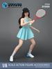 scale action figure compatible with TBLeague and other bodies ZYTOYS ZY5059 Beautiful woman tennis sports dress bag and racket set and head not