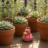 Nature Inspired Room Decor Whimsical Watermelon & Dragon Fruit Duck Figurine, Funny Resin Statue, Cute Animal Collectibles Desk for Home Office
